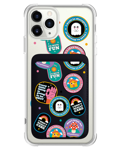 iPhone Magnetic Wallet Case - Monster Sticker Pack