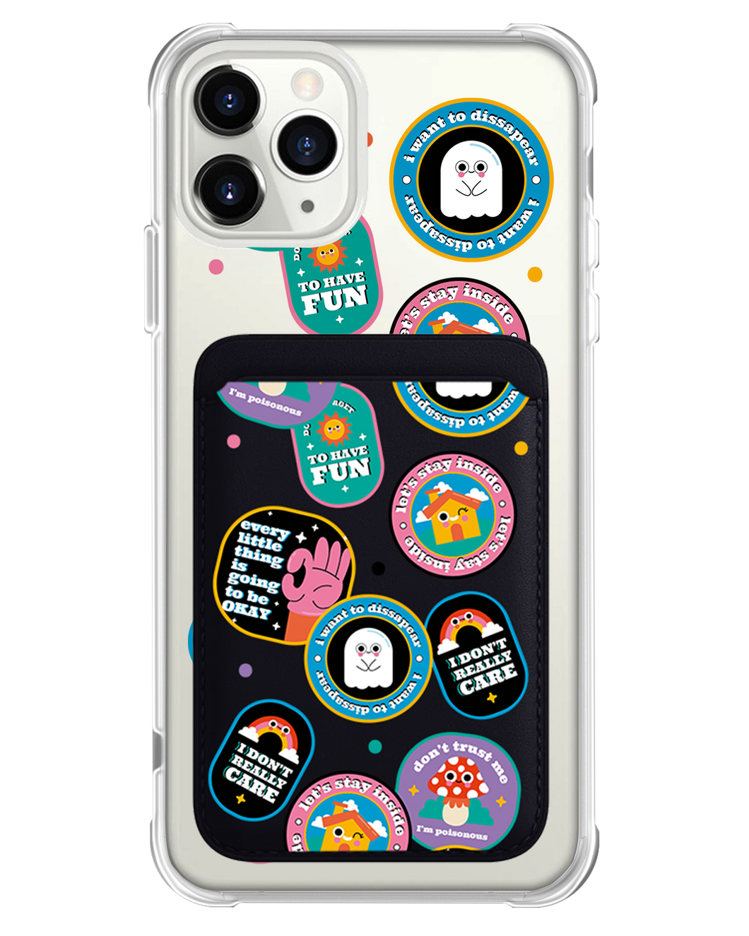 iPhone Magnetic Wallet Case - Monster Sticker Pack