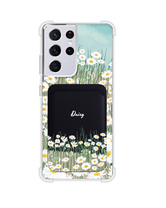 Android Magnetic Wallet Case - Oil Painting Daisy