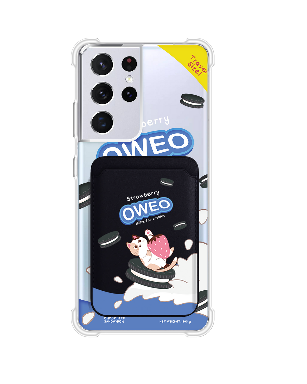 Android Magnetic Wallet Case - Oweo Cat