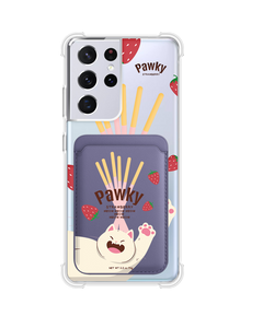 Android Magnetic Wallet Case - Pawky Cat