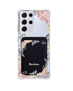 Android Magnetic Wallet Case - Pink Florals