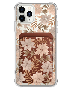 iPhone Magnetic Wallet Case - Rustic Lily