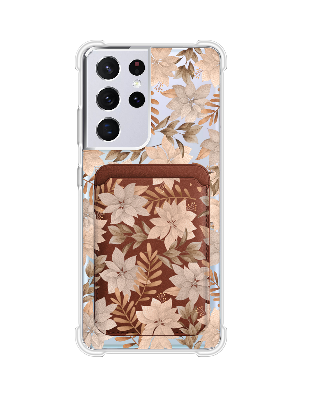 Android Magnetic Wallet Case - Rustic Lily