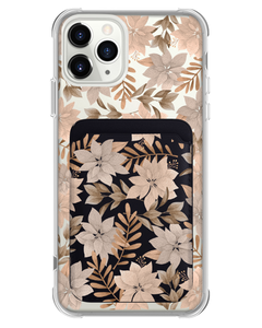 iPhone Magnetic Wallet Case - Rustic Lily