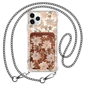 iPhone Magnetic Wallet Case - Rustic Lily