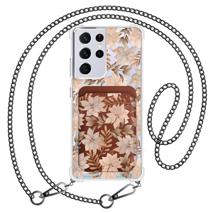 Android Magnetic Wallet Case - Rustic Lily