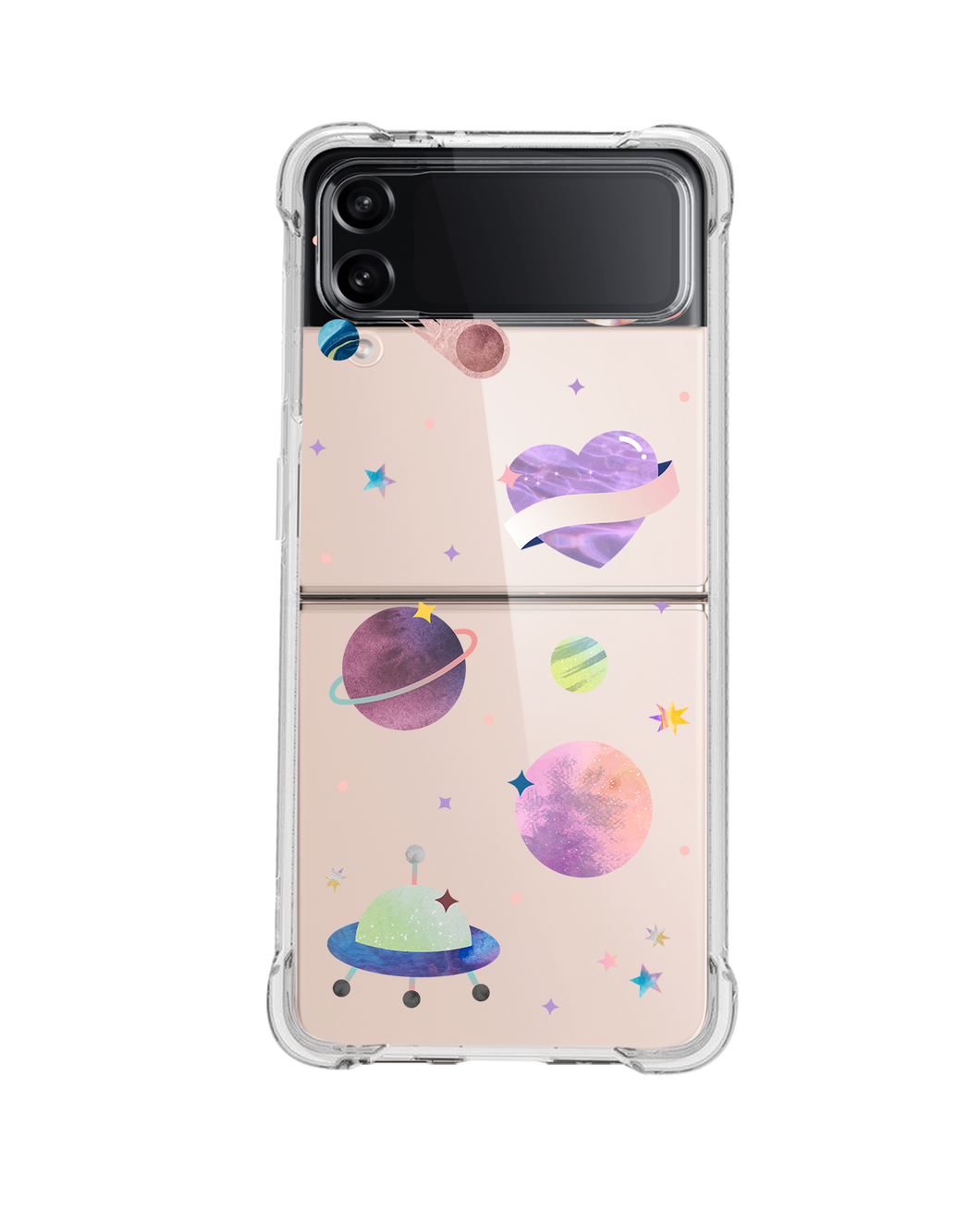 Android Flip / Fold Case - Pink Planet