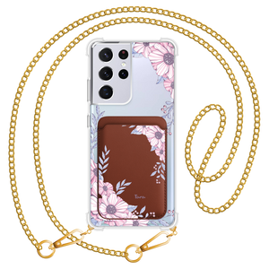 Android Magnetic Wallet Case - Pink Blossom