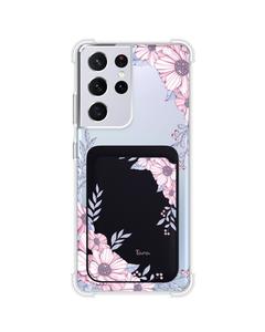 Android Magnetic Wallet Case - Pink Blossom