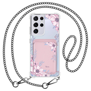 Android Magnetic Wallet Case - Pink Blossom