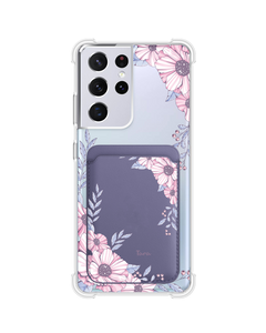 Android Magnetic Wallet Case - Pink Blossom