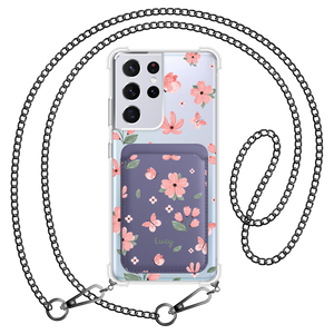 Android Magnetic Wallet Case - Pink Delight