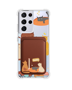 Android Magnetic Wallet Case - Playful Cat 1.0