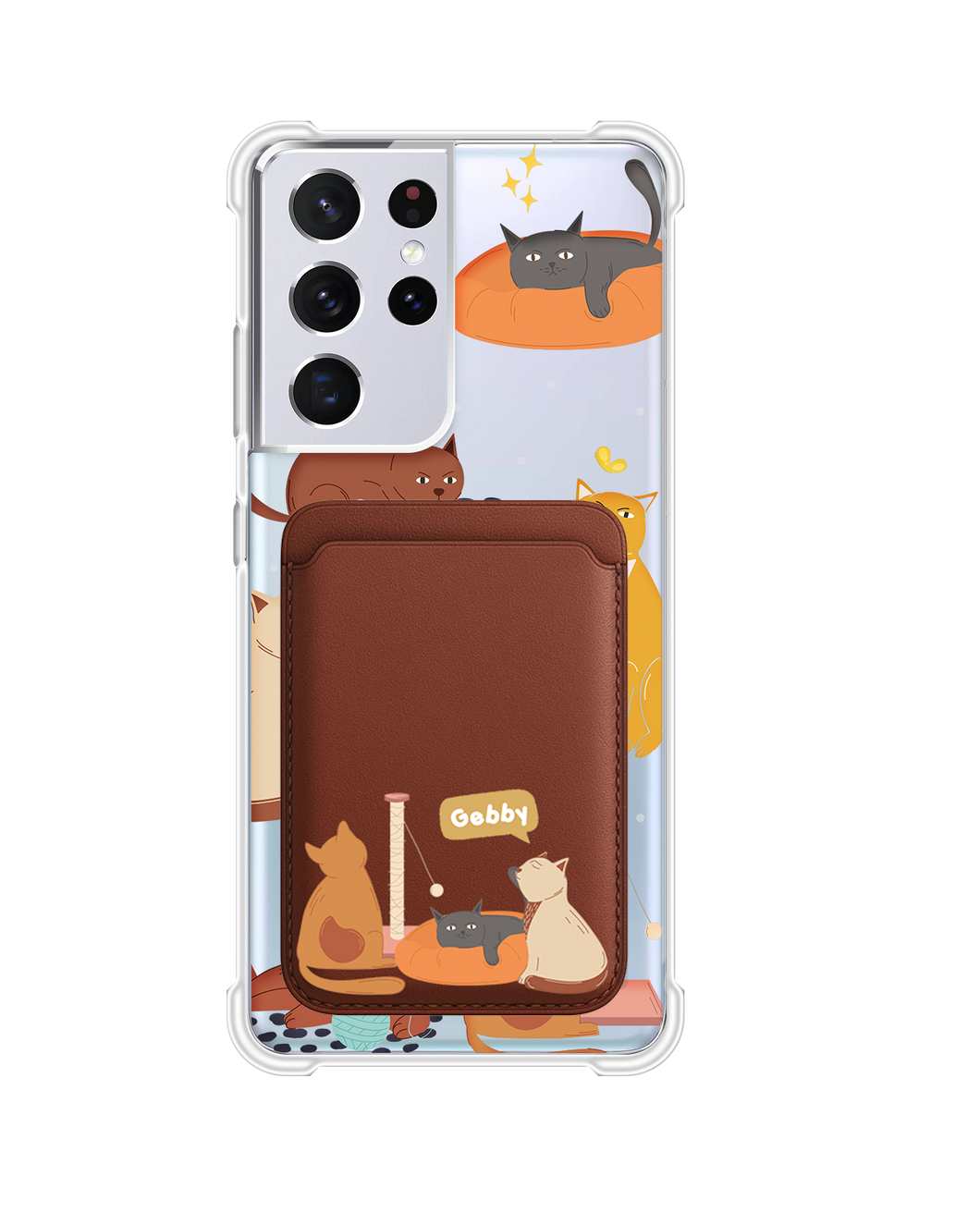 Android Magnetic Wallet Case - Playful Cat 1.0