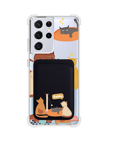 Android Magnetic Wallet Case - Playful Cat 1.0