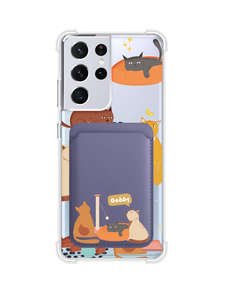 Android Magnetic Wallet Case - Playful Cat 1.0