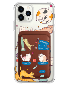 iPhone Magnetic Wallet Case - Playful Cat 2.0