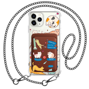 iPhone Magnetic Wallet Case - Playful Cat 2.0