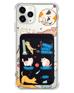 iPhone Magnetic Wallet Case - Playful Cat 2.0