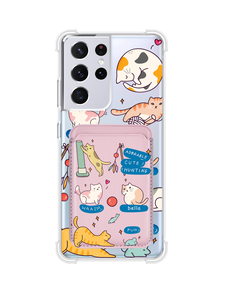 Android Magnetic Wallet Case - Playful Cat 2.0