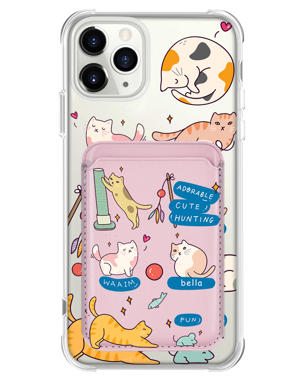 iPhone Magnetic Wallet Case - Playful Cat 2.0