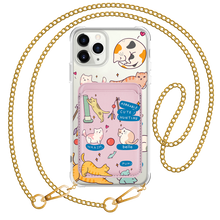 Load image into Gallery viewer, iPhone Magnetic Wallet Case - Playful Cat 2.0
