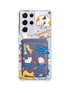 Android Magnetic Wallet Case - Playful Cat 2.0