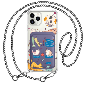 iPhone Magnetic Wallet Case - Playful Cat 2.0