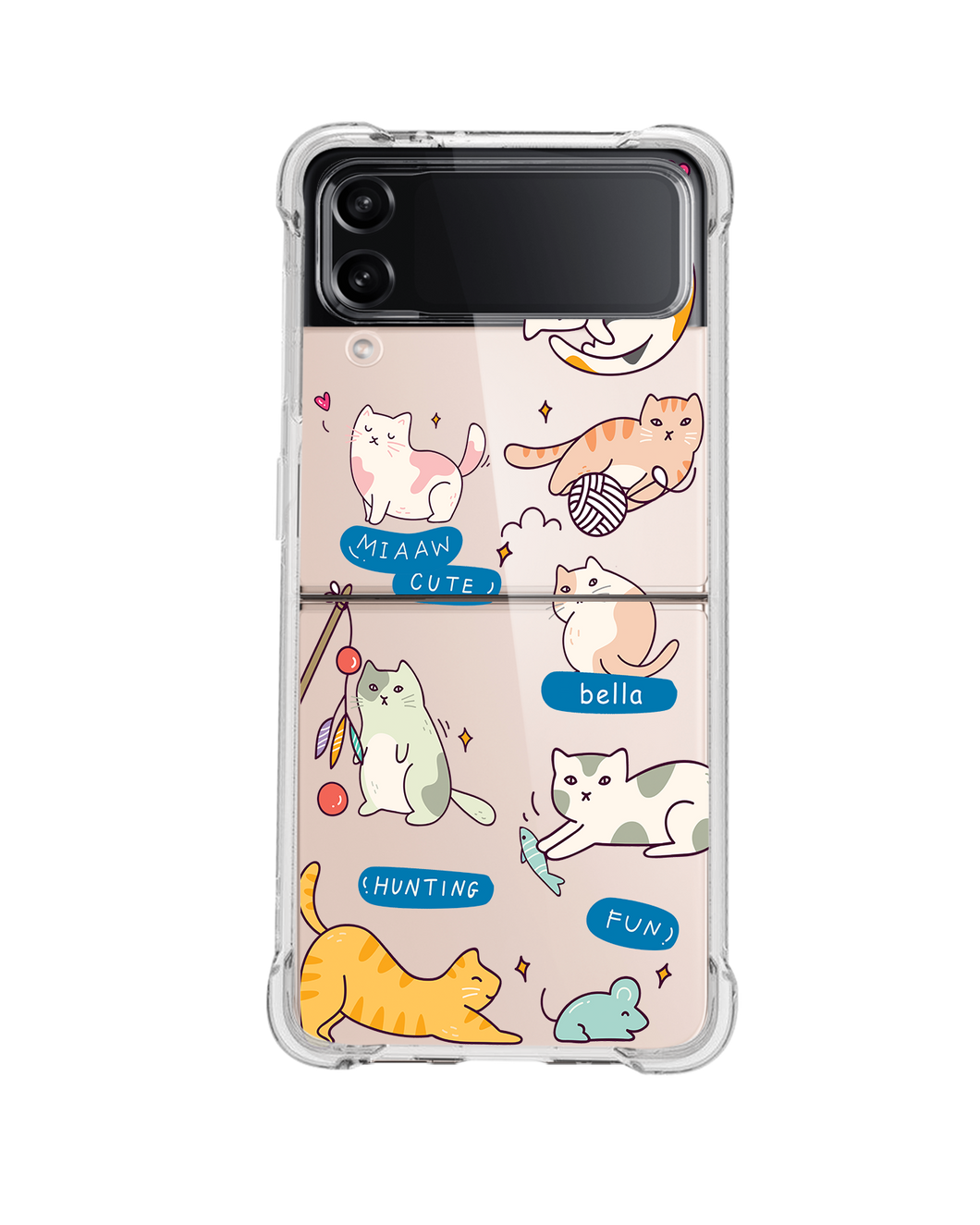 Android Flip / Fold Case - Playful Cat 2.0