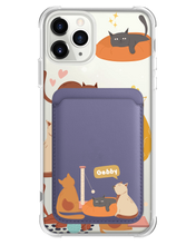 Load image into Gallery viewer, iPhone Magnetic Wallet Case - Playful Cat 1.0
