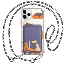 Load image into Gallery viewer, iPhone Magnetic Wallet Case - Playful Cat 1.0
