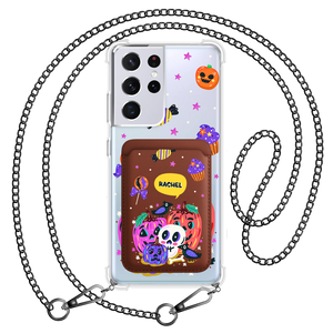 Android Magnetic Wallet Case - Pumpkins Monster