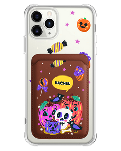 iPhone Magnetic Wallet Case - Pumpkins Monster