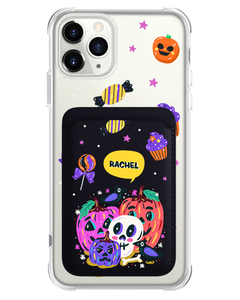 iPhone Magnetic Wallet Case - Pumpkins Monster