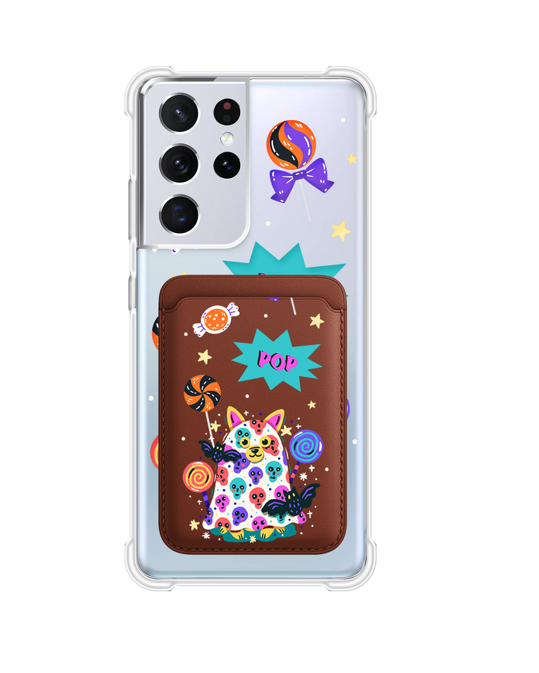 Android Magnetic Wallet Case - Puppy Monster