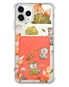 iPhone Phone Wallet Case - Racoon and Friends