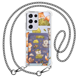 Android Magnetic Wallet Case - Racoon and Friends