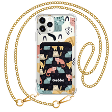 Load image into Gallery viewer, iPhone Magnetic Wallet Case - Rainbow Meow 1.0
