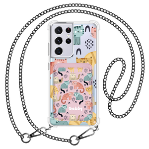 Android Magnetic Wallet Case - Rainbow Meow 1.0