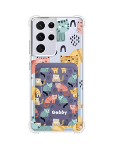 Android Magnetic Wallet Case - Rainbow Meow 1.0