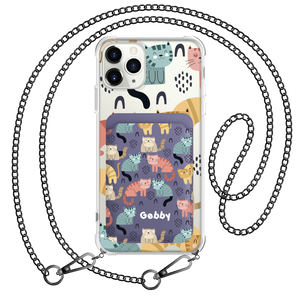 iPhone Magnetic Wallet Case - Rainbow Meow 1.0