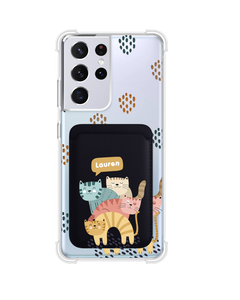 Android Magnetic Wallet Case - Rainbow Meow 2.0