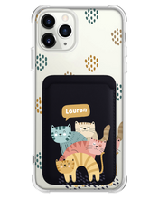 Load image into Gallery viewer, iPhone Magnetic Wallet Case - Rainbow Meow 2.0
