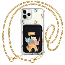 Load image into Gallery viewer, iPhone Magnetic Wallet Case - Rainbow Meow 2.0
