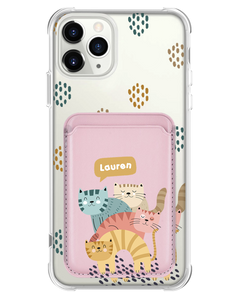 iPhone Magnetic Wallet Case - Rainbow Meow 2.0