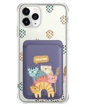 Load image into Gallery viewer, iPhone Magnetic Wallet Case - Rainbow Meow 2.0
