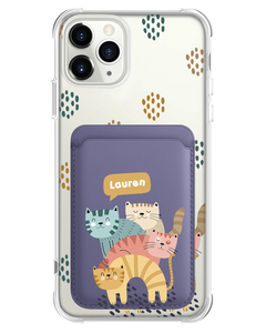 iPhone Magnetic Wallet Case - Rainbow Meow 2.0