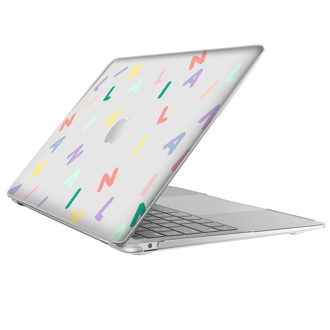 Macbook Snap Case - CUSTOM MONOGRAM 2.0 Rainbow