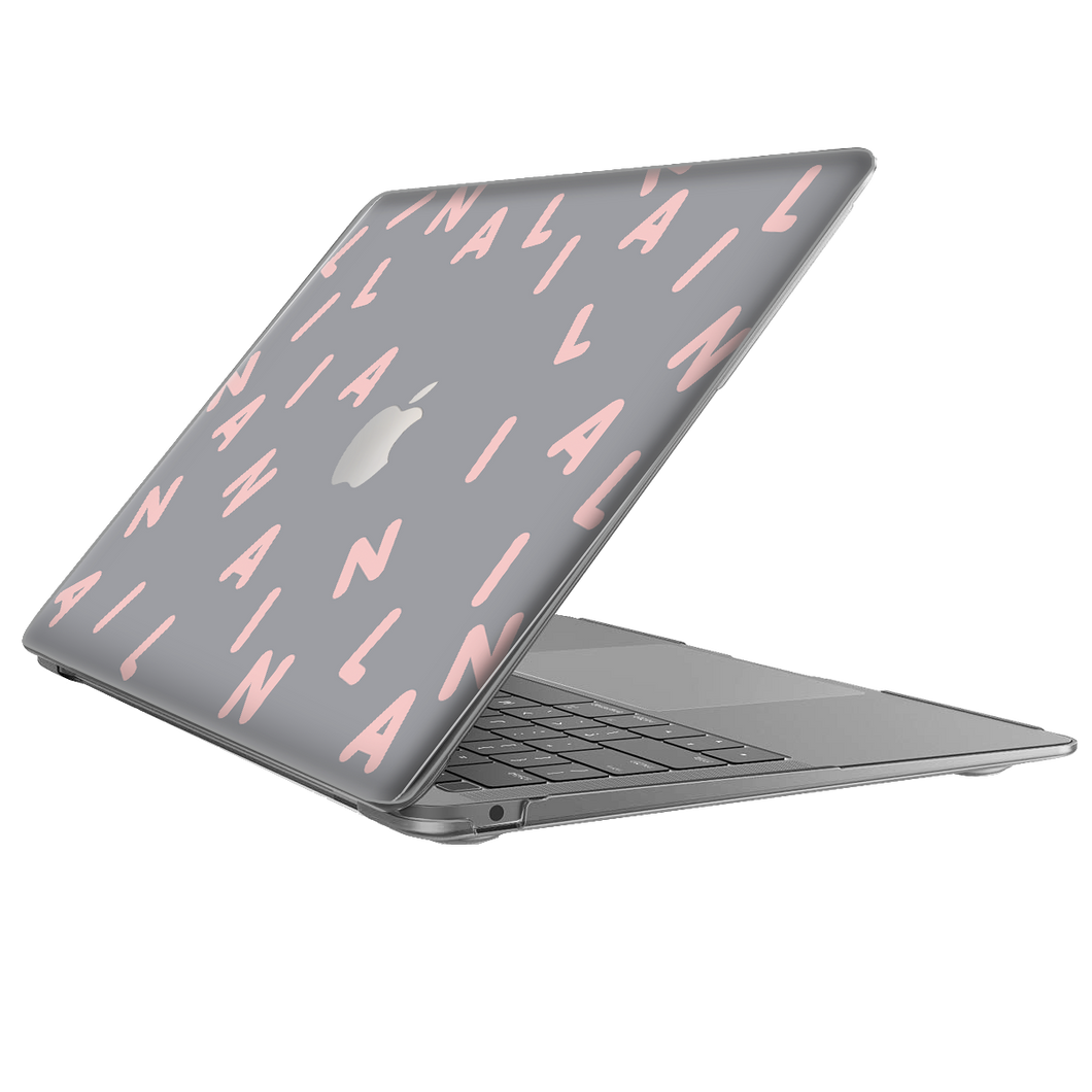 Macbook Snap Case - CUSTOM MONOGRAM 2.0 Rosewater